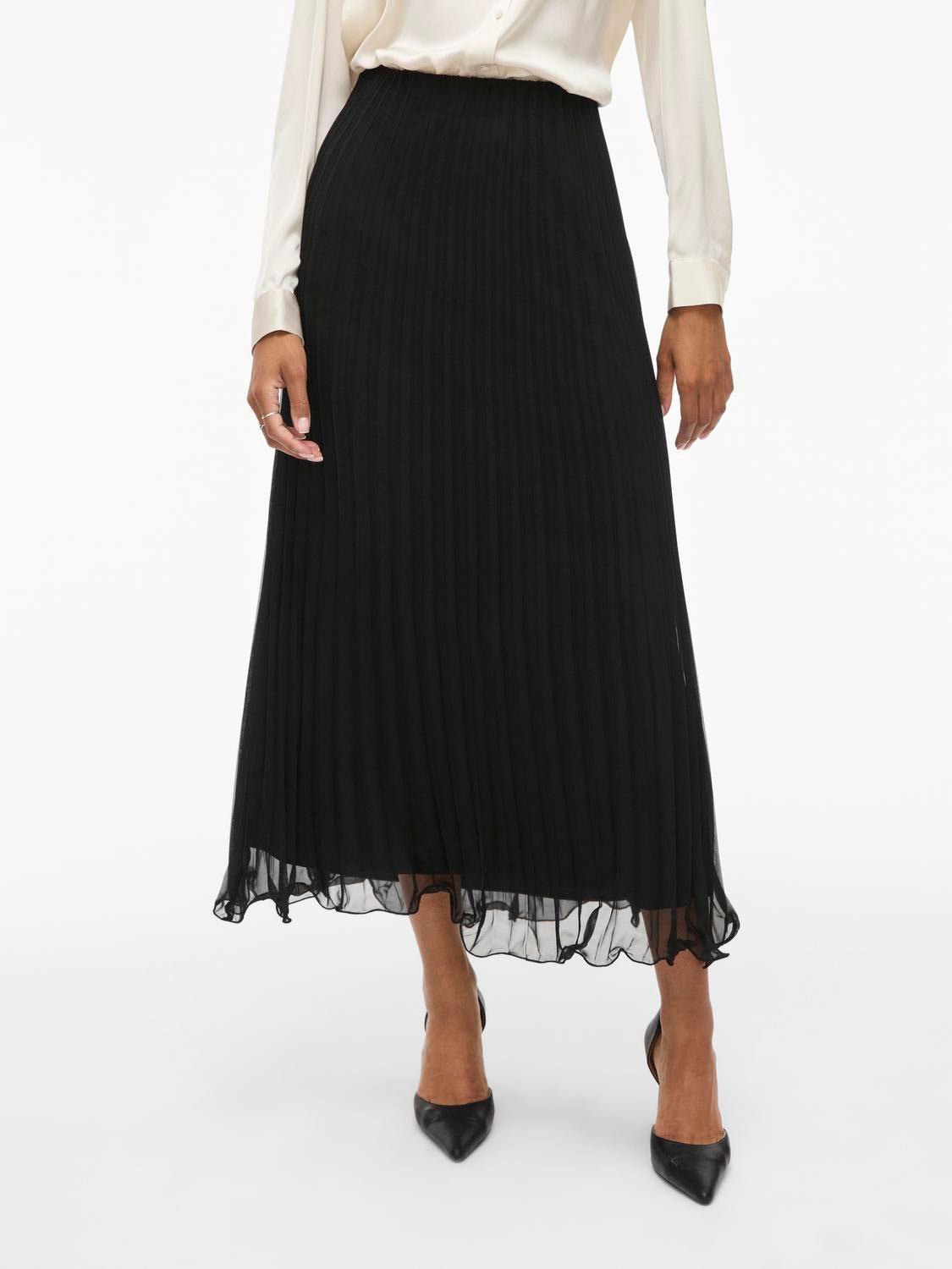 VICALLA Long Skirt - Black - VERO MODA & VILA Bergvik